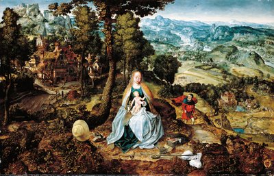 An Extensive Landscape with The Rest on the Flight to Egypt by Flemish School