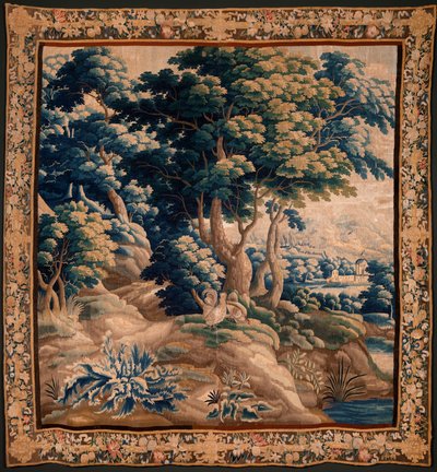 Flemish tapestry. So-called Verdure. Atelier of Oudenaarde. 332x318cm. Inv 00021. 17th century by Flemish School