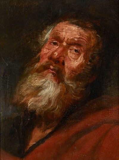 Head Sketch of an Apostle by Flemish School