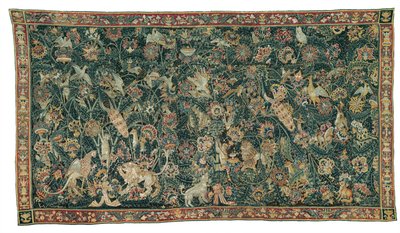 Large Leaf Verdure with Animals and Birds by Flemish School