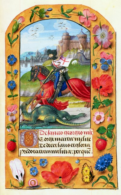 St. George and the Dragon, from a Book of Hours, Probably Bruges by Flemish School