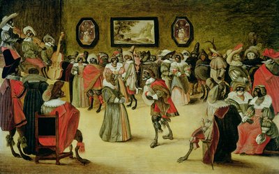 Monkeys and Cats at a Masked Ball by Flemish School