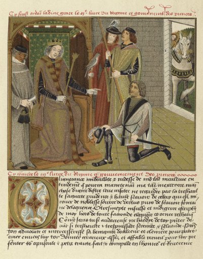 Page from Regime et Gouvernement des Princes by Flemish School