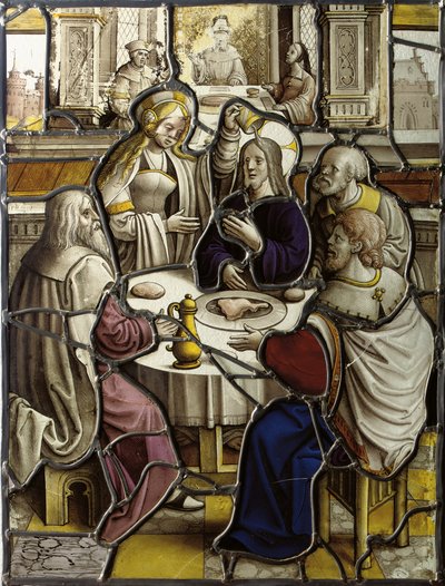 Panel, Probably Depicting Christ at Supper with Simon the Pharisee by Flemish School