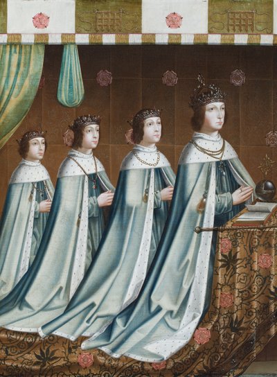 Portrait of Henry VII with His Three Sons, Arthur, Henry and Edmund, c.1510 by Flemish School
