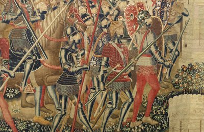 Tapestry Showing the Conquests of King Alfonso V of Portugal, Tournai (detail) by Flemish School