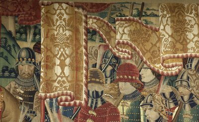 Tapestry Showing the Conquests of King Alfonso V of Portugal, Tournai (detail) by Flemish School