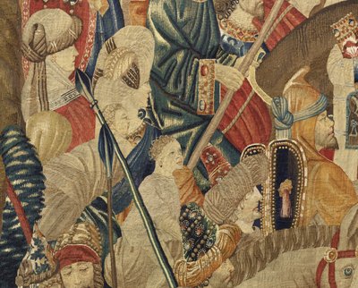 Tapestry showing the Conquests of King Alfonso V of Portugal (detail) by Flemish School
