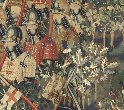 Tapestry showing the Conquests of King Alfonso V of Portugal, Tournai (detail) by Flemish School