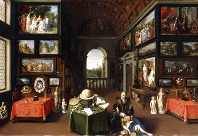 The Interior of a Picture Gallery with Personifications of Painting and Drawing by Flemish School
