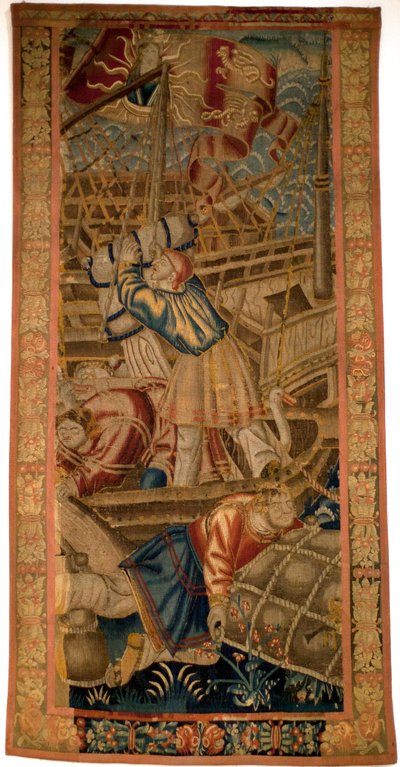 The Portuguese in India - Flemish tapestry of Tournai from the first quarter of the 16th century - Musee de la Marine de Lisbon by Flemish School
