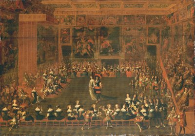 The Opening of a Ball in a Palatial Assembly Room by Flemish School