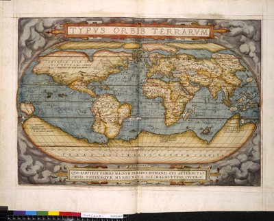 World map, Theatrum Orbis Terrarum, by Abraham Ortelius by Flemish School