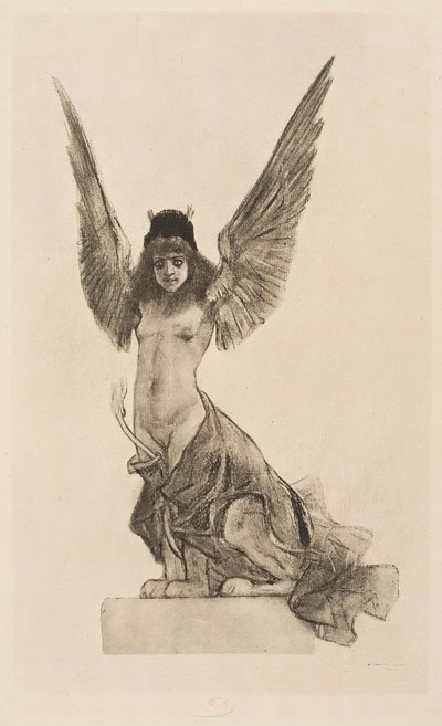 Female Sphinx or Parallel by Félicien Rops