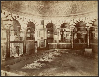 Interior, Dome of the Rock, Jerusalem by Félix Bonfils
