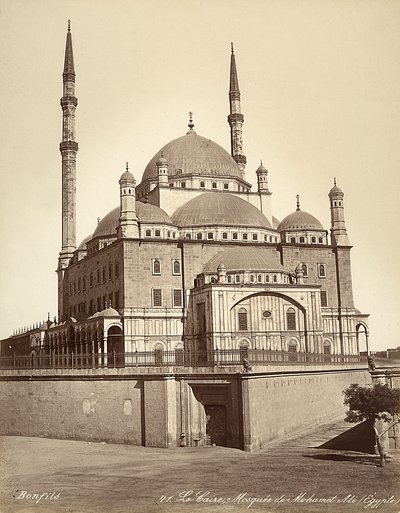 The Mosque of Muhammad Ali, Known as the Alabaster Mosque, in Cairo, Egypt by Félix Bonfils