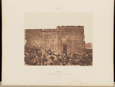 Dandour. Southern Wall of the Exterior of the Sanctuary by Félix Teynard