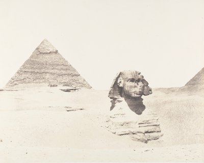 Djizeh Necropolis of Memphis, Sphinx and Pyramids, 1851-52, printed 1853-54 by Félix Teynard