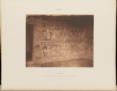 El-Fourdjeh. Hypogean Architecture - Interior Painting of the Right Wall by Félix Teynard