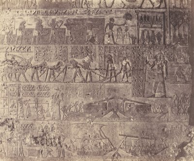 El-Kab éléthya, Architecture Hypogéenne - Tombeau de Phapé - Sculptu..., 1851-52, printed 1853-54 by Félix Teynard
