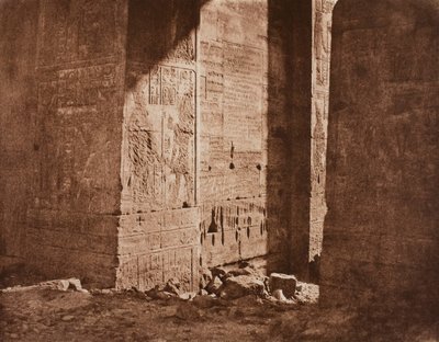 First Pylon - French Inscription Carved on the Eastern Embrasure at Point H, Island of Philae, 1851 by Félix Teynard
