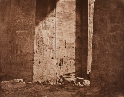 First Pylon - French Inscription Carved on the Eastern Embrasure at Point H, Island of Philae by Félix Teynard