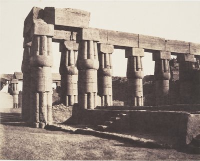 Luxor Thebes, Later Construction - Galleries - Parallels, 1851-52 by Félix Teynard