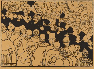 The Monome Parading through the Streets in Single File by Félix Vallotton