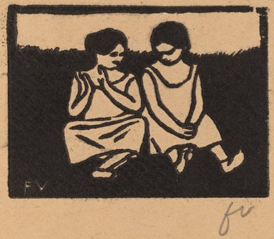 Two Girls in Chemises by Félix Vallotton