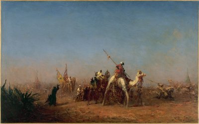 Caravan on the road to Mecca by Félix Ziem
