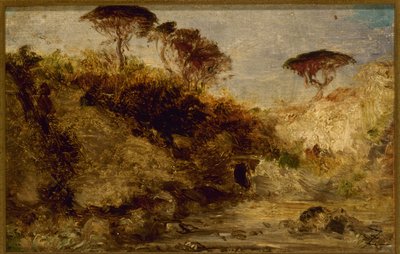 Naples, Umbrella Pines by Félix Ziem