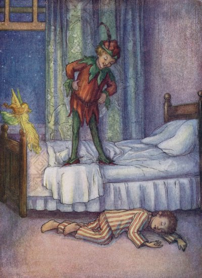 John Darling, who just for a joke, was kicked out by Peter Pan by Flora White