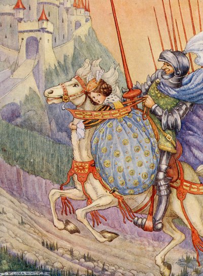 The Captain Galloped Away to a Castle on the Top of a Hill by Flora White