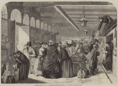 Hastings Railway Station, the Arrival of the Down-Train by Florence Claxton