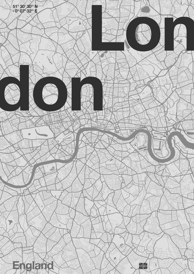 London Minimal Map by Florent Bodart