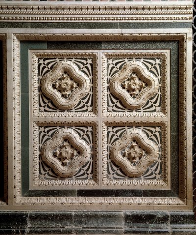 Detail of the Marble Wall Supporting the Marble Pulpit by Florentine School