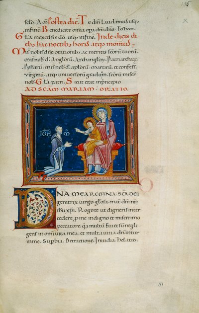 Madonna on her throne with the Child and donor by Florentine School