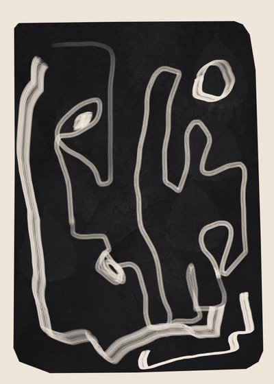 Abstract Line Contour by Flow Line