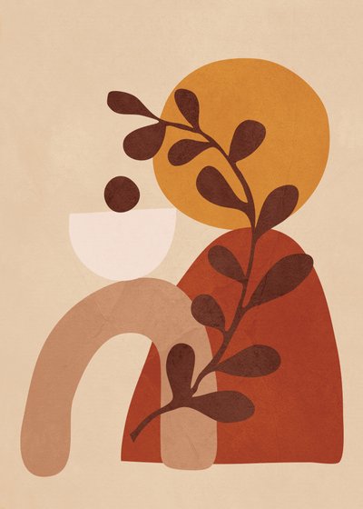 Boho Desert Plant Shapes by Flow Line