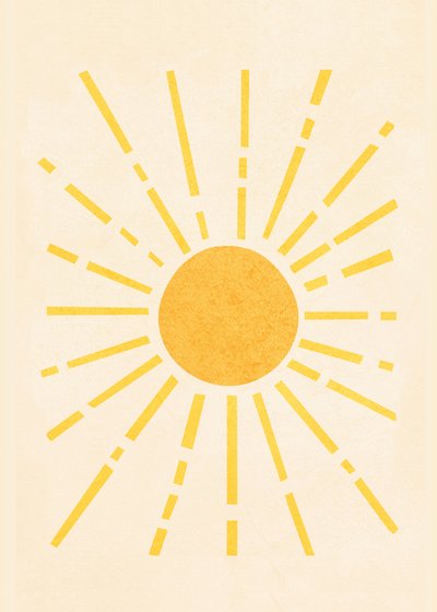Golden Sunburst by Flow Line