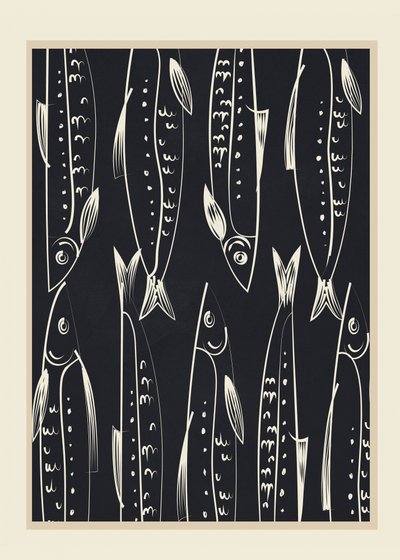Graphic Sardine Pattern by Flow Line