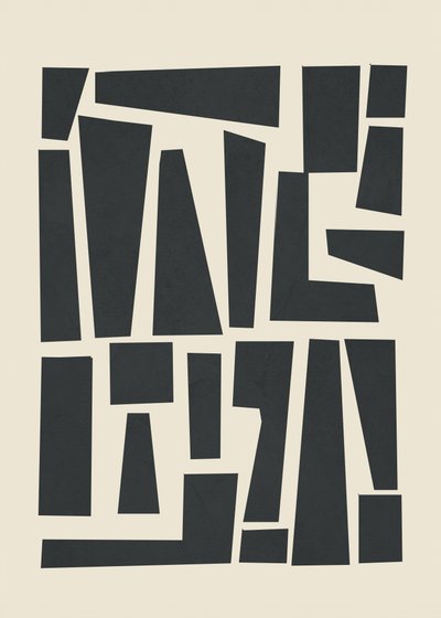Modern Abstract Shapes by Flow Line