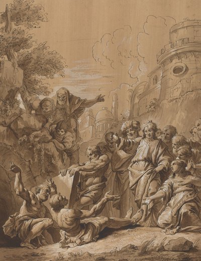 The Raising of Lazarus by Follower of Francesco Fontebasso