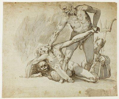 The Damned in Hell by Follower of John Hamilton Mortimer