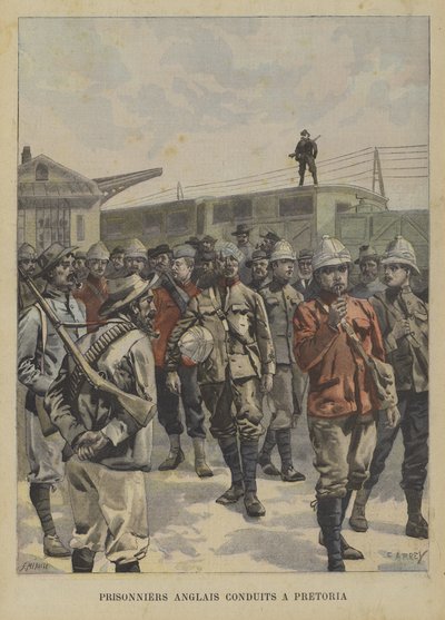 British prisoners captured by the Boers being transported to Pretoria by Fortune Louis Meaulle