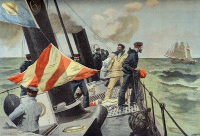 Capture of a Spanish Merchant Ship, Spanish-American War in 1898 by Fortune Louis Meaulle