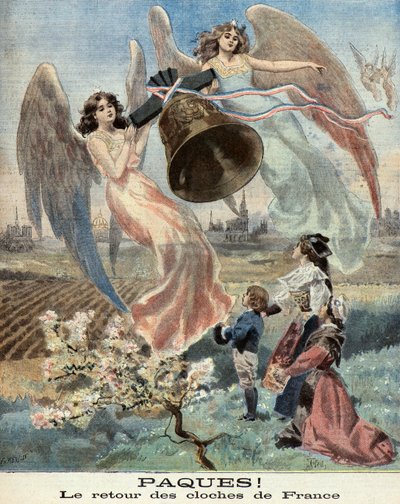 Easter, the Return of the Bells, Allegory of the Reunification of Alsace with France in 1899 by Fortune Louis Meaulle