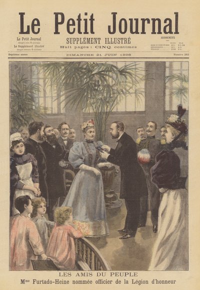 French Philanthropist Cecile Furtado-Heine Being Awarded the Legion of Honour by Fortune Louis Meaulle