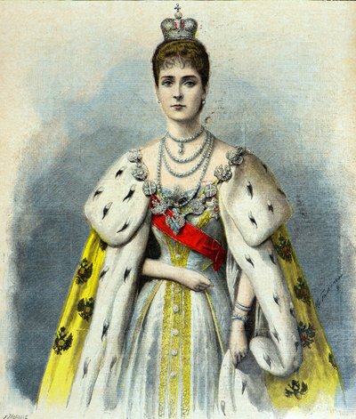 Portrait of Alexandra Feodorovna in Coronation Costume by Fortune Louis Meaulle
