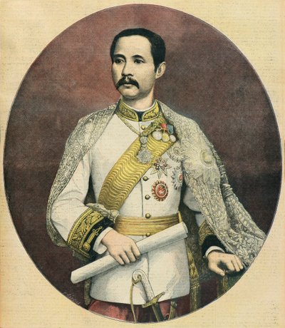 Portrait of King Rama V of Siam by Fortune Louis Meaulle